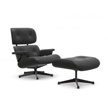 Lounge Chair & Ottoman Esche schwarz
