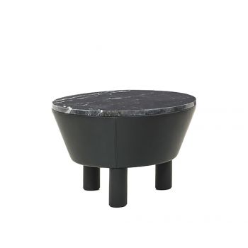 Leather Side Table Ø 60